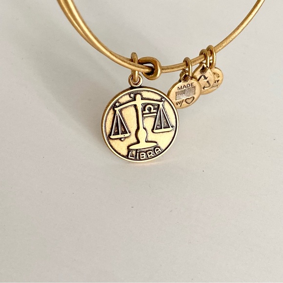 Alex and Ani Gold Libra Zodiac Charm Bangle - Picture 2 of 6